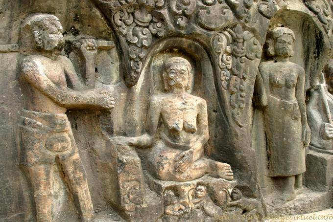 Scene of the everyday life, relief Yeh Puluh - Bali