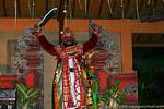Dancer holding a Kriss, dance Ramayana Nusa Dua, Bali.