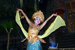 A postures Legong dance, Ubud, Bali.