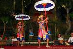 Dance umbrellas, Ubud Barong, Bali.