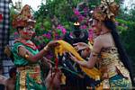 Attempted abduction, Kecak dance at Uluwatu, Bali.