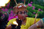 Flame transport Uluwatu Kecak dance, Bali.