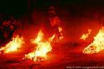 Trance dance in the flames Uluwatu Kecak, Bali.