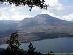 View of the lake and volcano Batur, Bali.