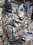 Sculptures typical of a temple Buleleng, Pura Beji, Bali.