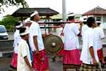 Sangsit, transportation gong for religious feast Pura Beji, Bali.