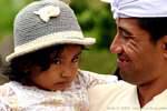 The father and child, Pura Besakih, Bali.