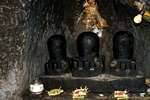 The three lingams Goa Gajah, Bali.