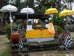 Festive altar Kapal Pura Sadhan, Kapal Bali, Bali.