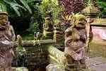 Various statues Batukaru temple Luhu Batukau, Bali.