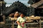 Altar for offerings, Tanah Lot, Bali.