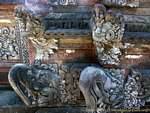 Carved detail temple Tirta Empul entrance, Bali.