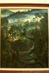 Balinese landscape painting, Ubud, Bali.