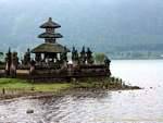 Temple of the seventeenth century dedicated to the goddess Dewi Danu Ulundanu, Bali.
