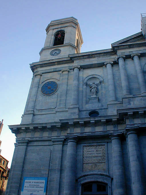 Besançon, front left of the church of the Madeleine - France