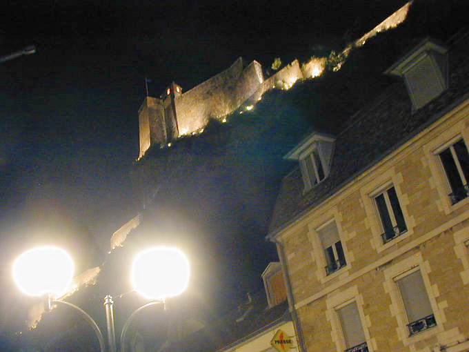 Besançon, Rivotte and the Citadel night view - France