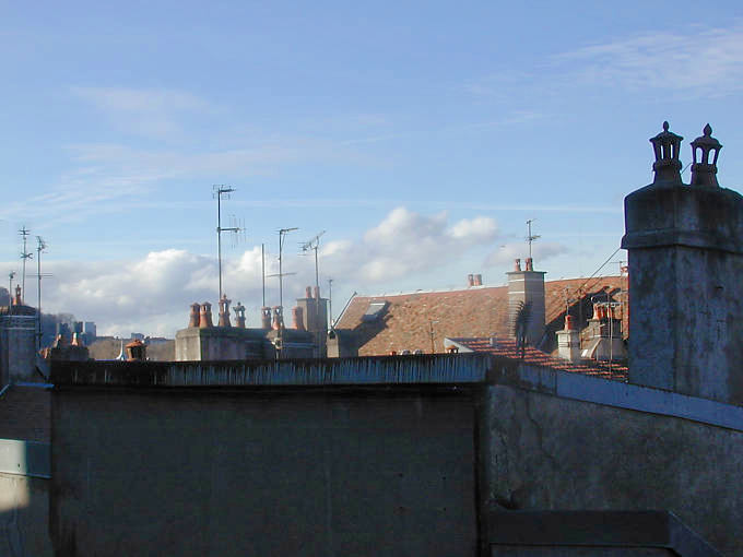 Besançon, overlooking the typical roofs - France