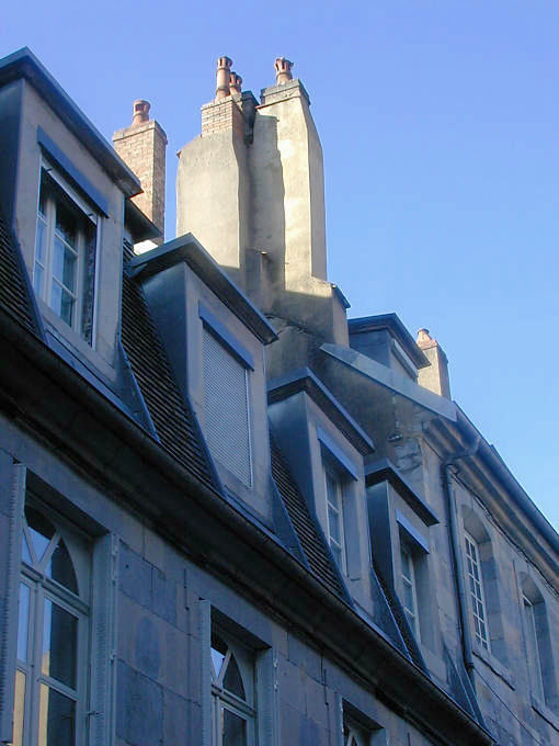 Besançon, typical fireplaces - France