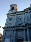 Besançon, front left of the church of the Madeleine, France.