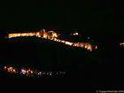 Besançon, View on the Citadel by night, France.