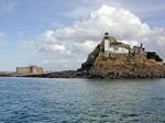 Ile Louet and castle of Taurus, Brittany, France.