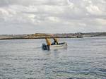A fishing in the Bay of Morlaix, Brittany, France.