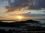 Sunset on the cove of Laber, Roscoff, Brittany, France.