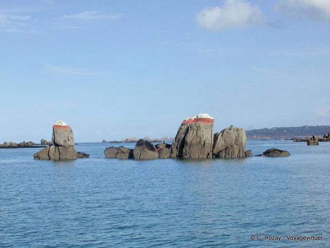 Low tide Rocks in the arde Morlaix, Brittany - France