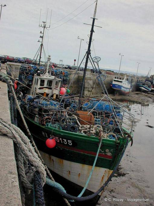 Trawler in the harbor, Roscoff, Brittany - France
