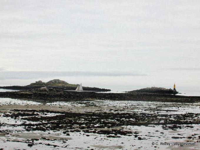 The sailboat at the forefront of Vil, Roscoff, Brittany - France
