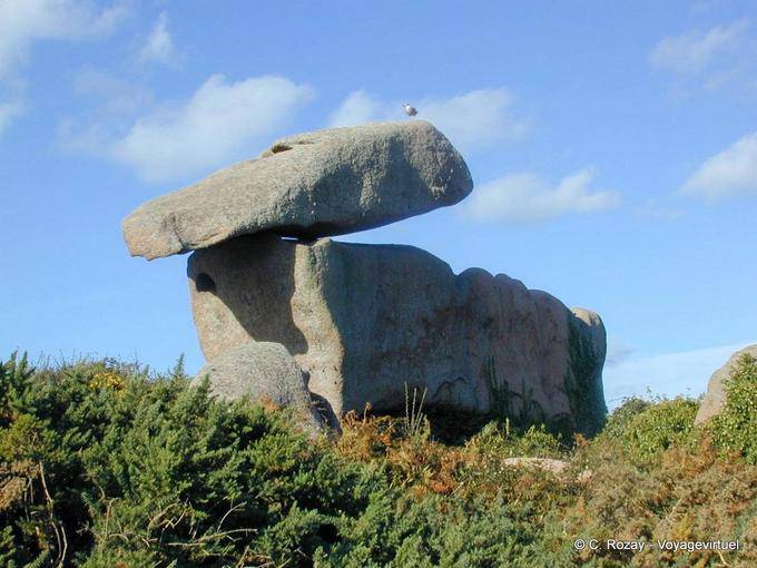 Another view on the inverted bottle, Coastguard Path, Ploumanach, Brittany - France
