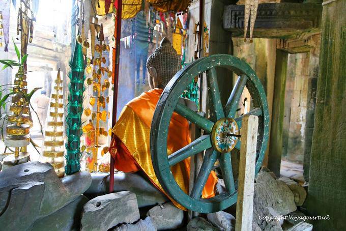 Wheel of buddha, Banteay Kdei, Angkor, Cambodia