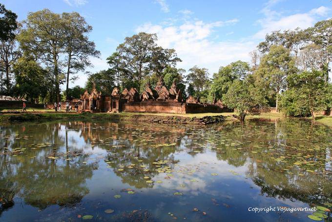 Banteay Srei, general view of the second speaker from the moat, Angkor, Cambodia