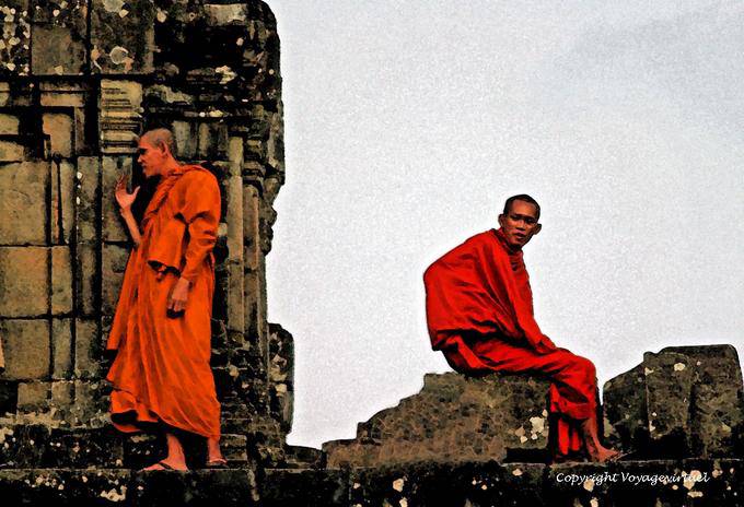 Monastic positions Phnom Bakheng, Angkor, Cambodia