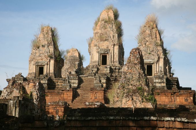 Pre Rup building bricks and laterite, Angkor, Cambodia
