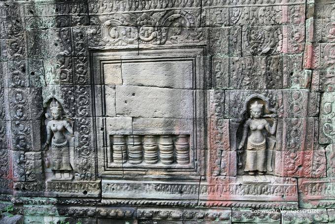 Wall decorations, Preah Khan, Angkor, Cambodia