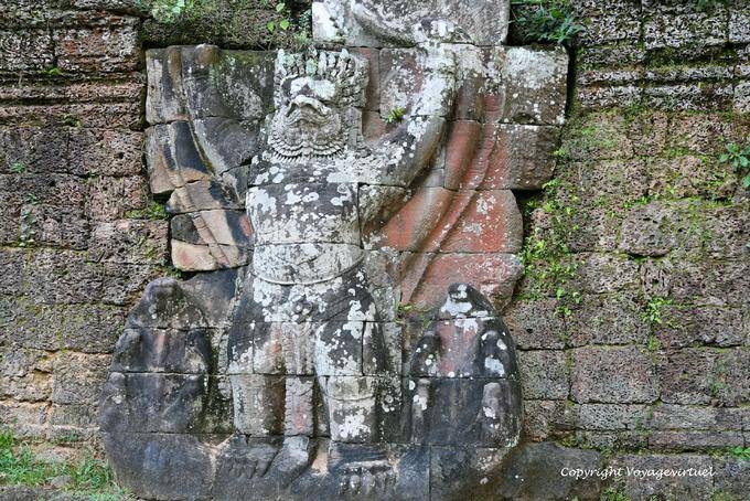 Representation of Garuda trained, Preah Khan, Angkor, Cambodia