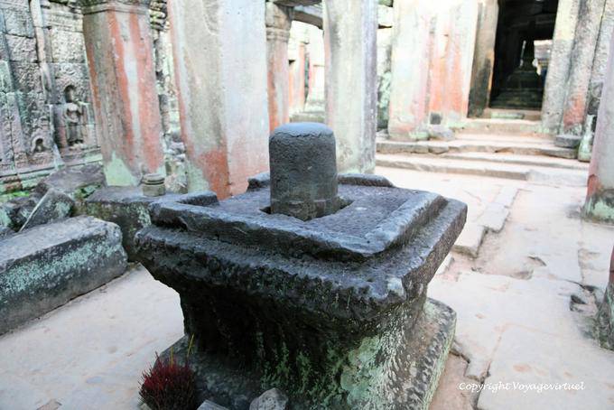 Buddhist altar shrine Preah Khan, Angkor, Cambodia