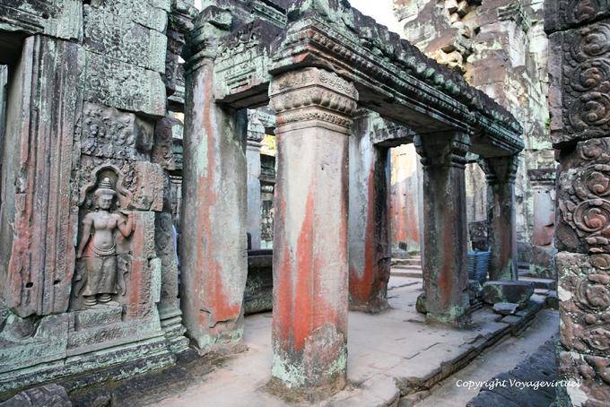Square columns, Preah Khan, Angkor, Cambodia