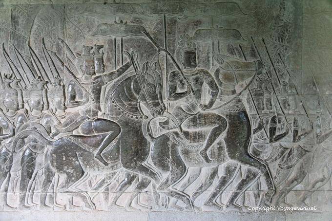 Riders on their mounts, Parade Gallery History, Angkor Wat, Angkor, Cambodia