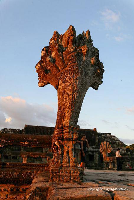 Nagas on the cruciform terrace, Angkor Wat, Angkor, Cambodia