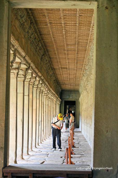 One of the galleries that surround the shrine, Angkor Wat, Angkor, Cambodia