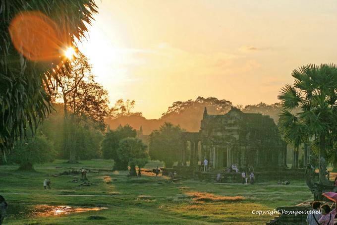 Evening light on Annex temple, Angkor Wat, Angkor, Cambodia