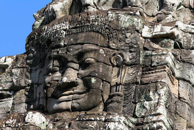 Bodhisattva image Lokesvara Bayon Angkor Thom, Angkor, Cambodia