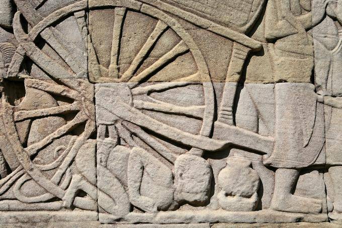 Breath of relief detail cook Bayon Angkor Thom, Angkor, Cambodia