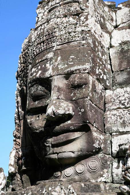 Stone face Bayon Angkor Thom, Angkor, Cambodia