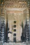 False door with columns and pediment with the naga, Banteay Samré, Cambodia.