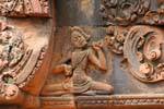 Detail of a bas-relief fragment, Banteay Srei, Cambodia.