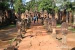 Floor lined with phallic terminals, Banteay Srei, Cambodia.