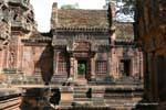 Southwest side, behind the main sanctuary of Banteay Srei, Cambodia.